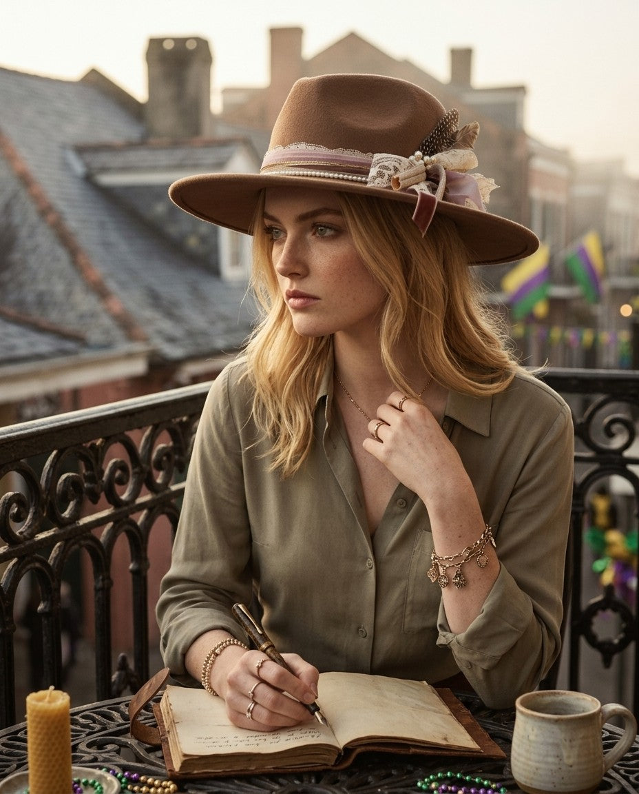 [AI-GEN] OOAK Upcycled Peter Grimm 100% Wool Hat