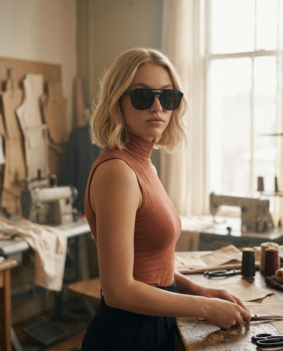 [AI-GEN] WMP Hunter Geometric Square Sunglasses