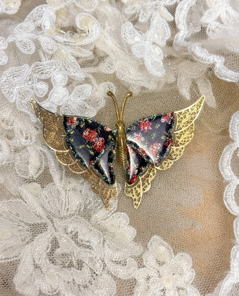 [AI-GEN] OOAK Vintage Butterfly Pin
