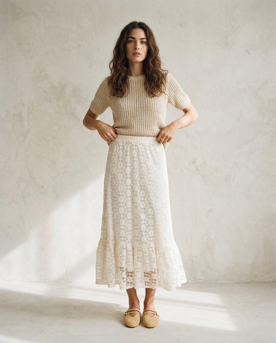 [AI-GEN] Sadie & Sage Letters Midi Skirt