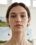 [AI-GEN] Faceted Cube Threader Earrings