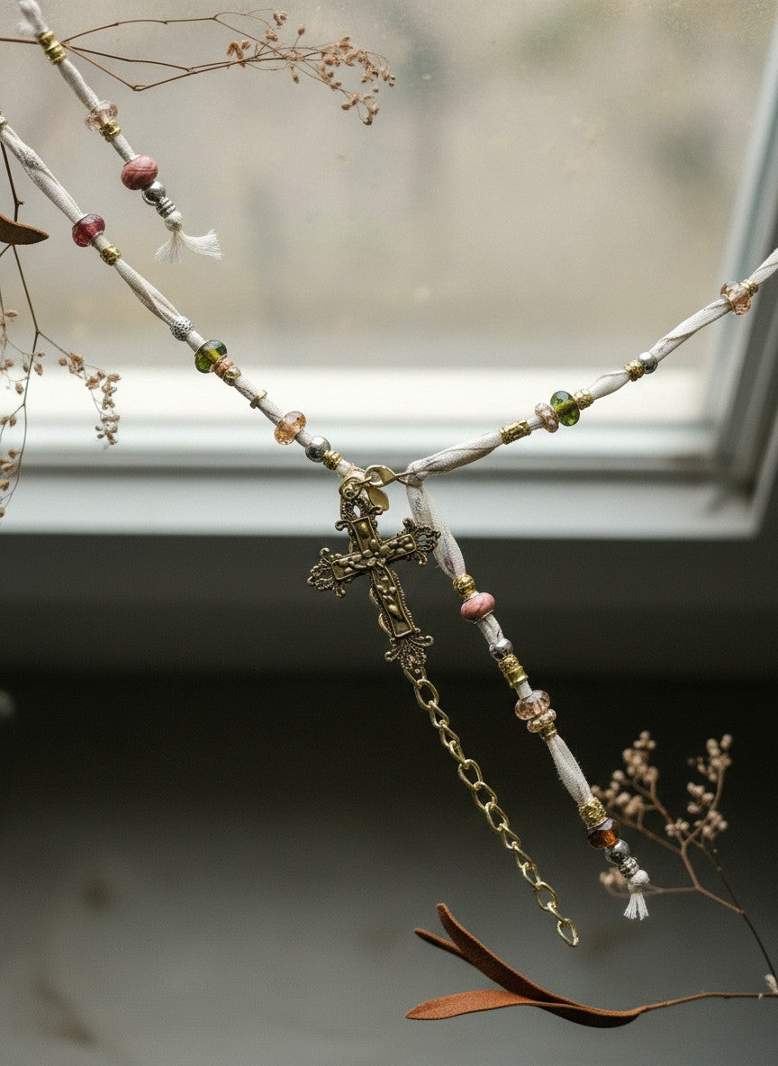 [AI-GEN] OOAK Cross & Scarf Belt or Necklace