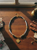 [AI-GEN] OOAK Brocade Cross Lariat or Bracelet