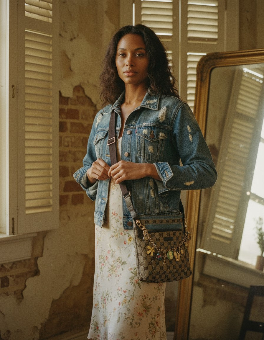 [AI-GEN] OOAK Authentic Vintage Gucci Crossbody Purse w/ Chain Strap
