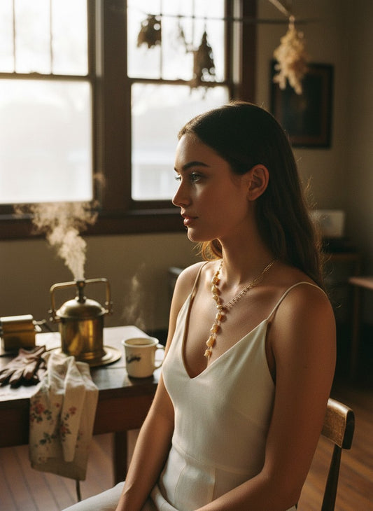 [AI-GEN] Handmade Shell Lariat Necklace