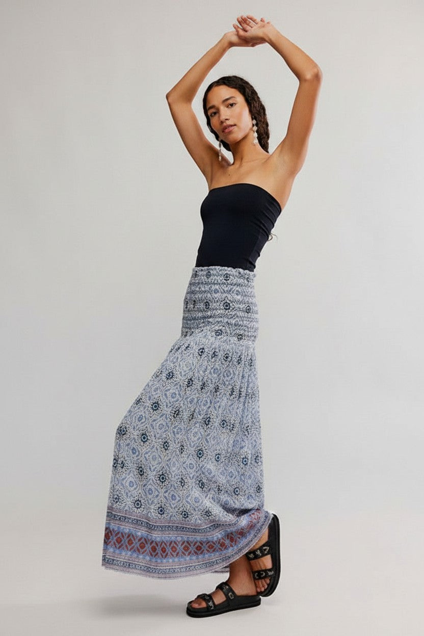 [AI-GEN] Free People Ravenna Printed Maxi Skirt