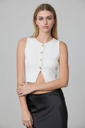 [AI-GEN] Cropped Knit Sweater Vest