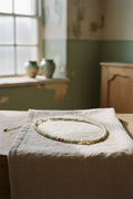 [AI-GEN] Earth Tones and Metallic Beaded Necklace