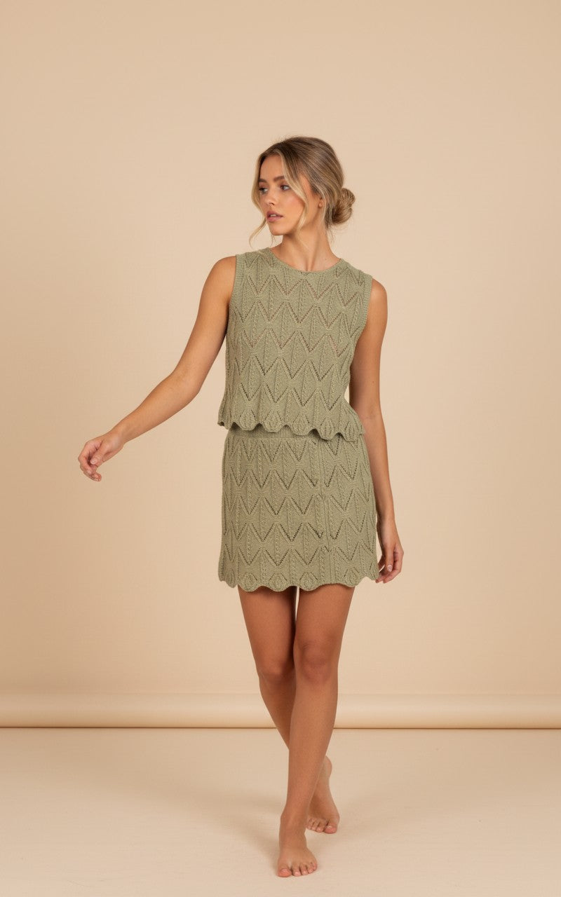 [AI-GEN] Sage the Label Succulent Sweater Tank