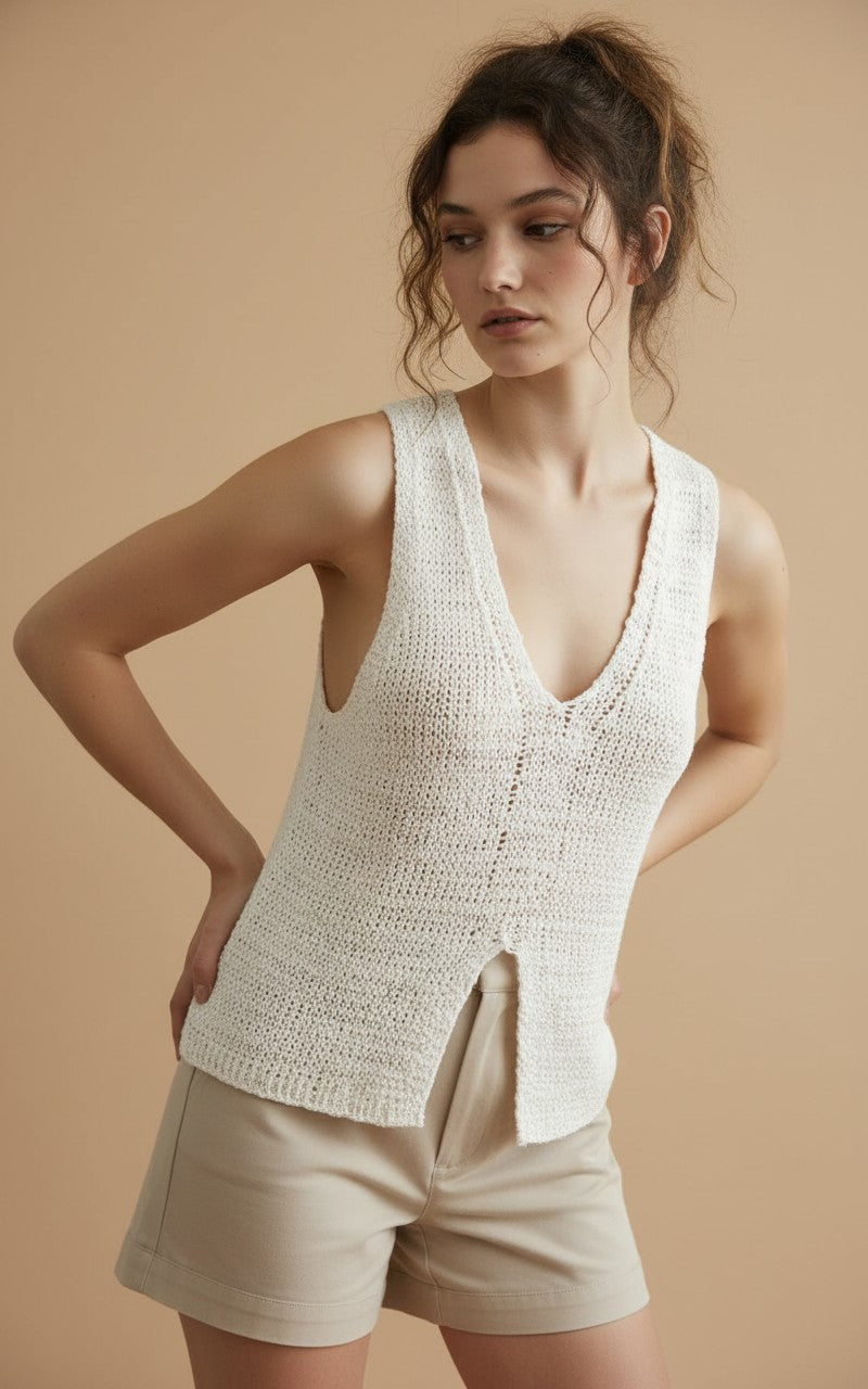 [AI-GEN] Sage the Label Tumbleweed Sweater Tank