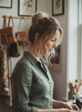 [AI-GEN] Leopard & Sparkle Long Oval Earrings
