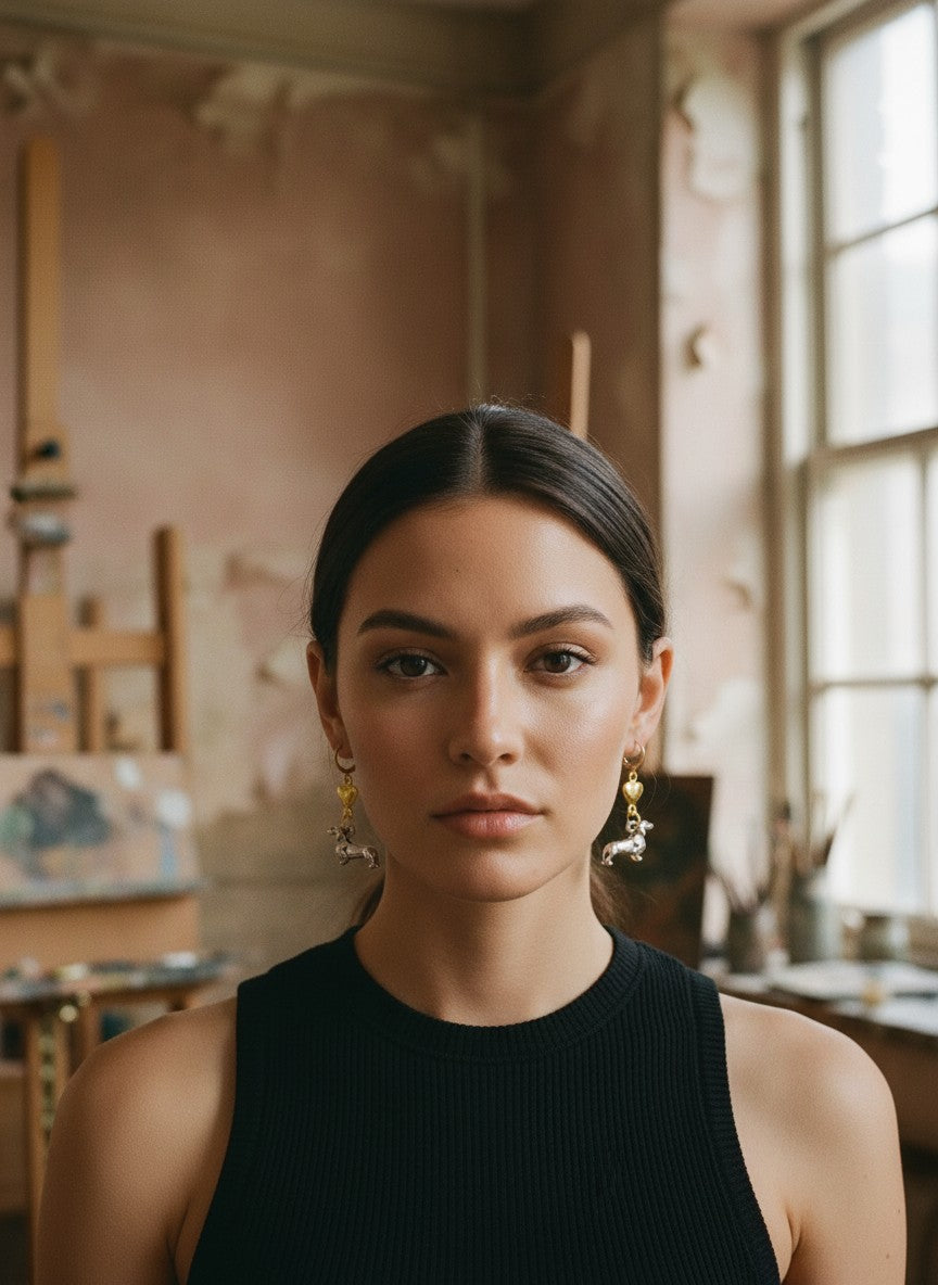 [AI-GEN] Love Dogs Earrings