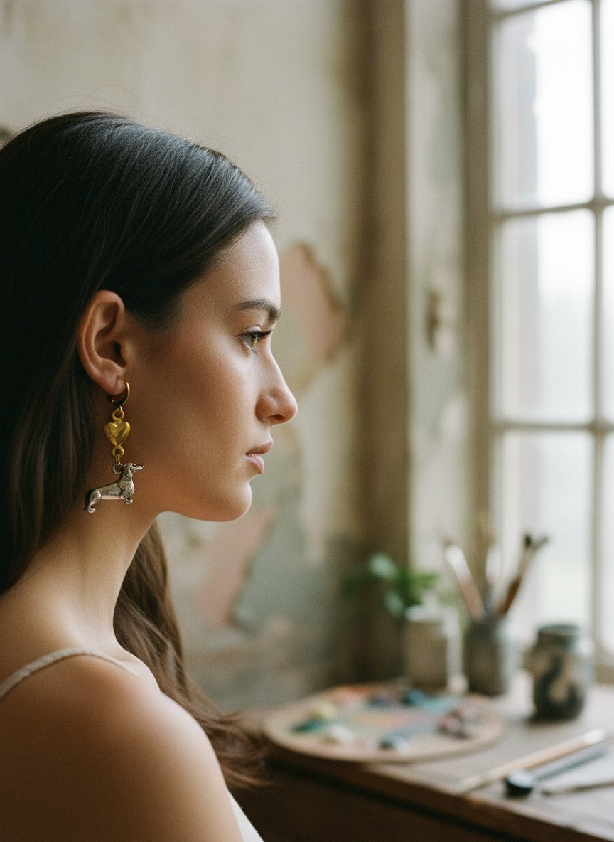 [AI-GEN] Love Dogs Earrings
