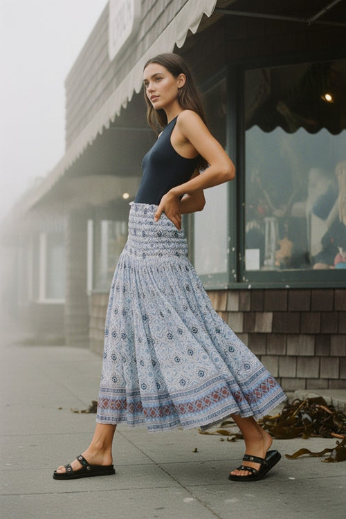 [AI-GEN] Free People Ravenna Printed Maxi Skirt
