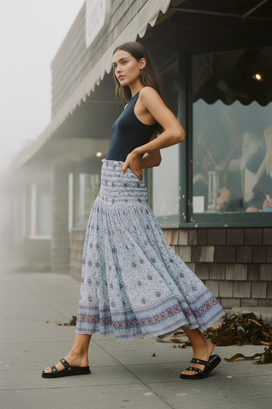 [AI-GEN] Free People Ravenna Printed Maxi Skirt