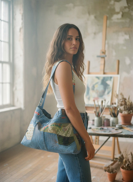 [AI-GEN] OOAK X-Large Jean Bag