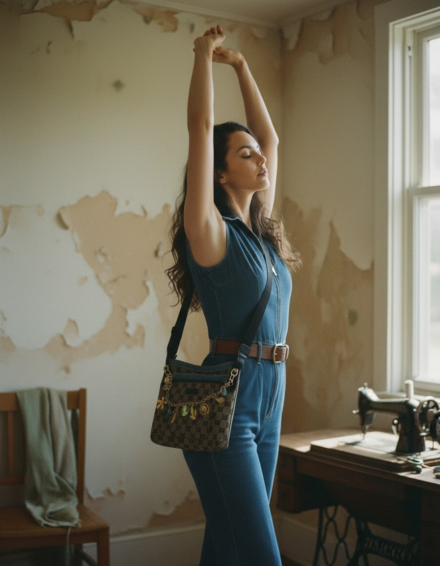 [AI-GEN] OOAK Authentic Vintage Gucci Crossbody Purse w/ Chain Strap