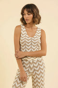 [AI-GEN] Surf Gypsy Chevron Lurex Knit Tank