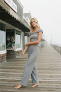 [AI-GEN] Surf Gypsy Lurex Rib Off The Shoulder Top
