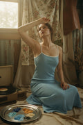 [AI-GEN] Ocean Drive Heavy Rib Maxi Dress