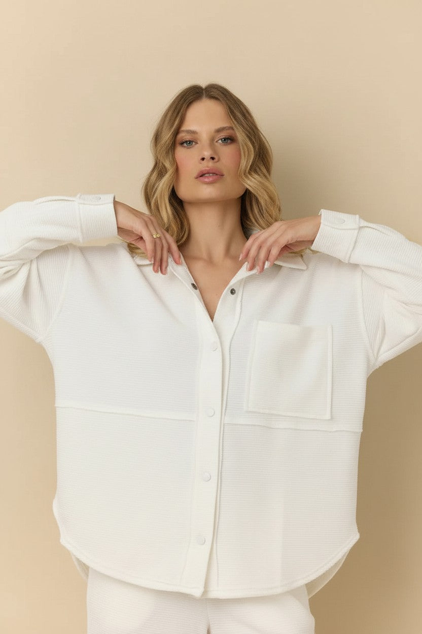 [AI-GEN] Vintage Havana Comfort Cord Button Down Top