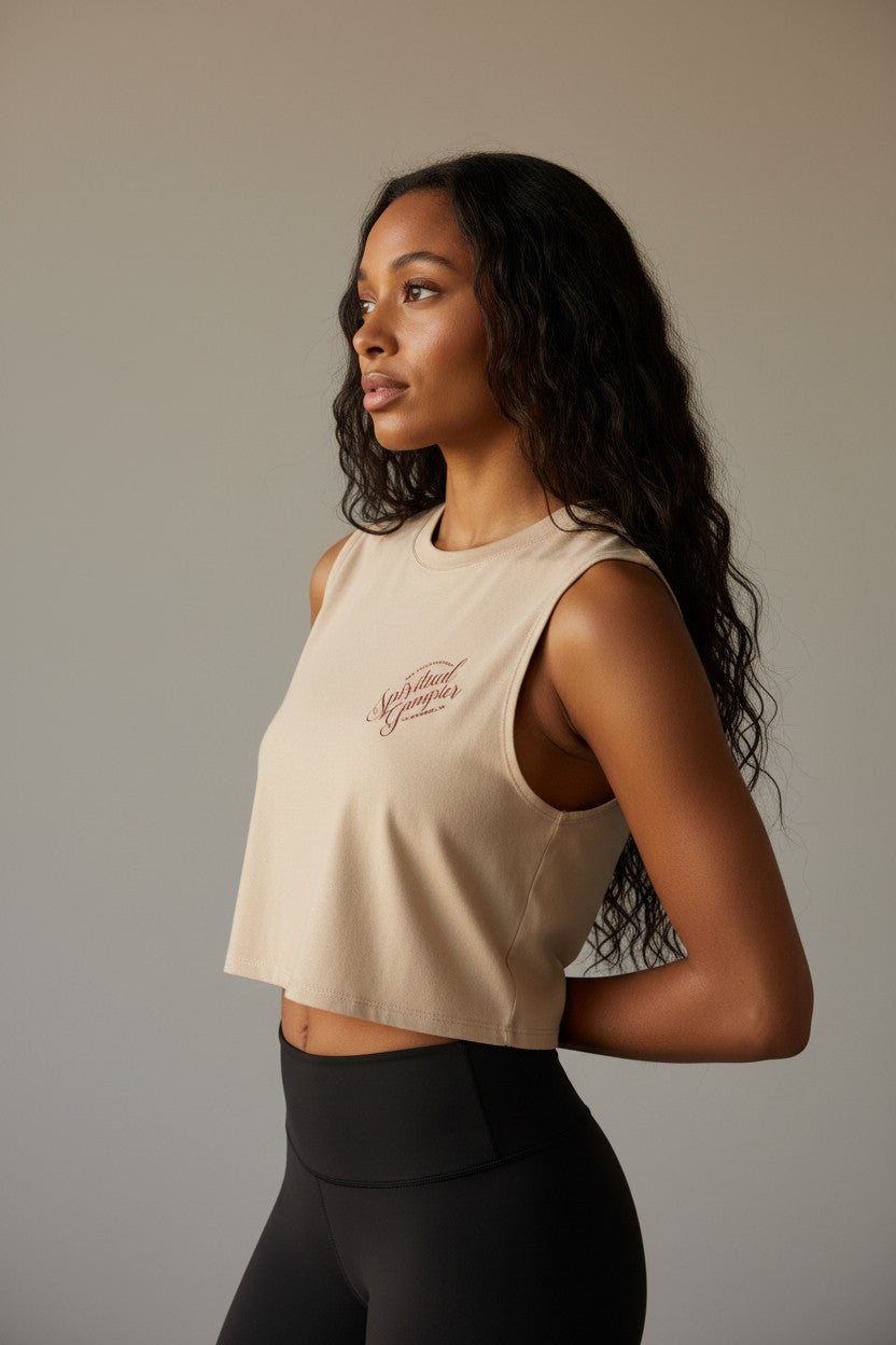 [AI-GEN] Spiritual Gangster Living Spirit Crop Tank