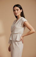 [AI-GEN] Dex Drapey Wrap Top