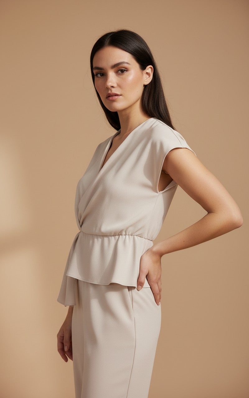 [AI-GEN] Dex Drapey Wrap Top