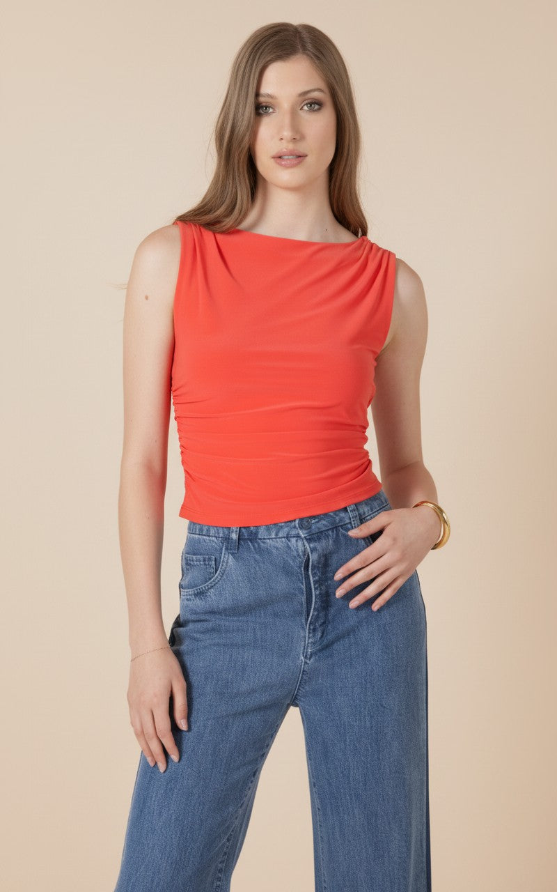 [AI-GEN] Dex Shirred Detail Tank