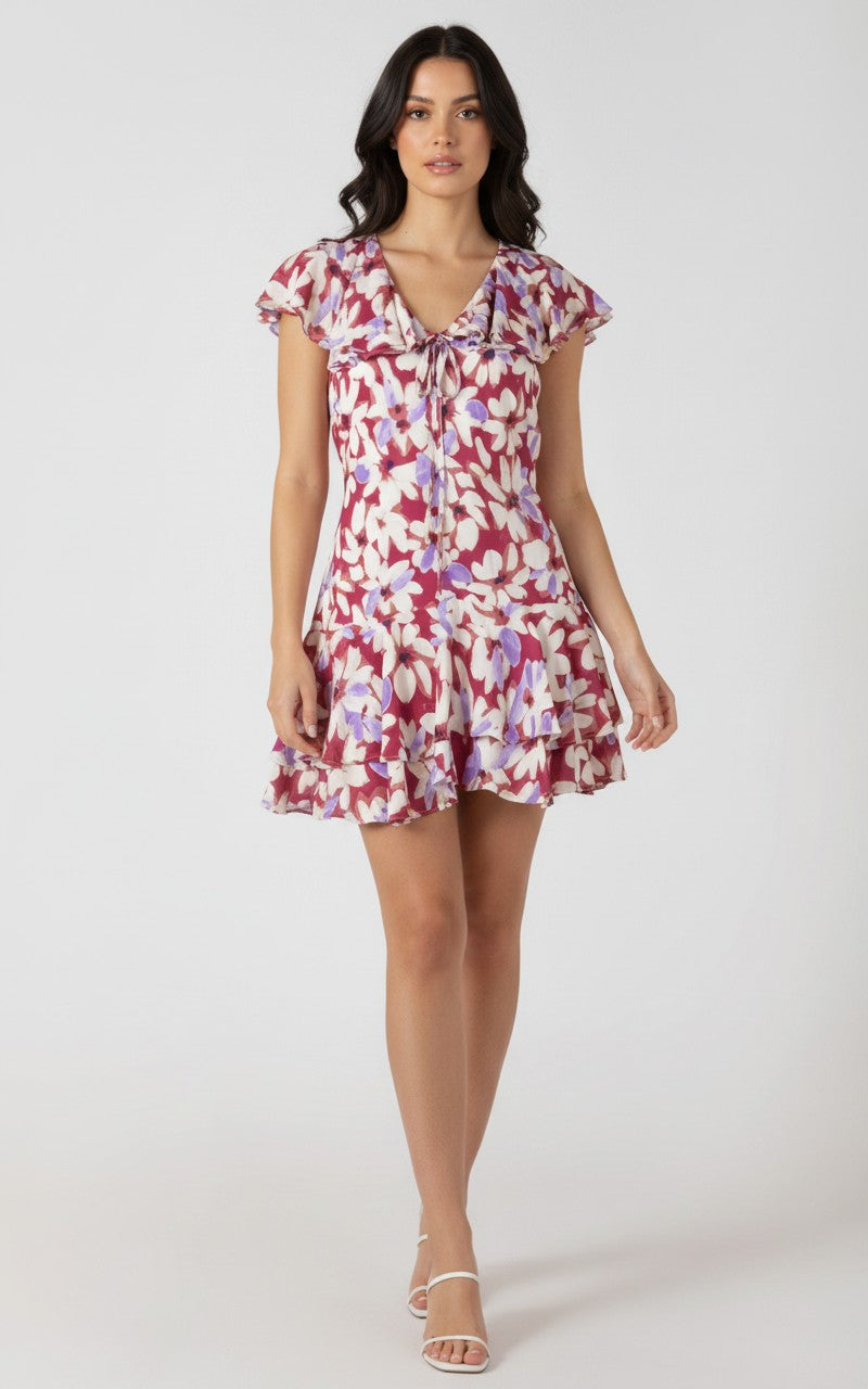 [AI-GEN] Dex Ruffled Flounce Hem Mini Dress