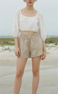 [AI-GEN] Dex Floral Elastic Waist Short
