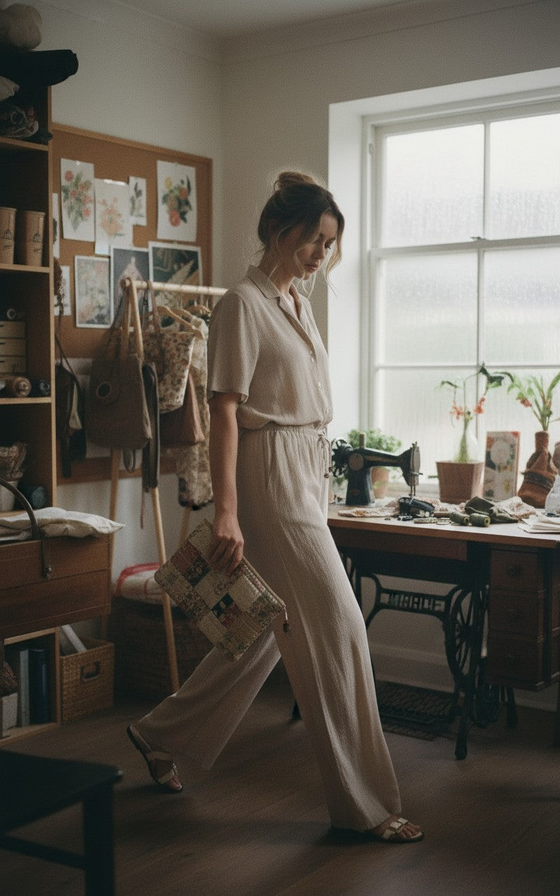 [AI-GEN] Dex Drawstring Wide Pants