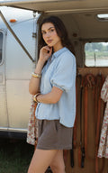 [AI-GEN] Dex Panelled Button Front Blouse