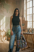 [AI-GEN] Free People Oksana Multi Print Tote