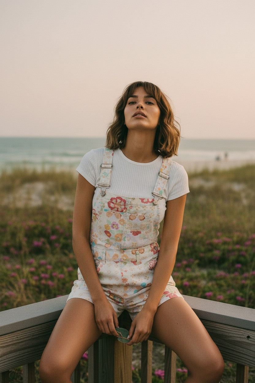 [AI-GEN] Free People Ziggy Printed Shortall