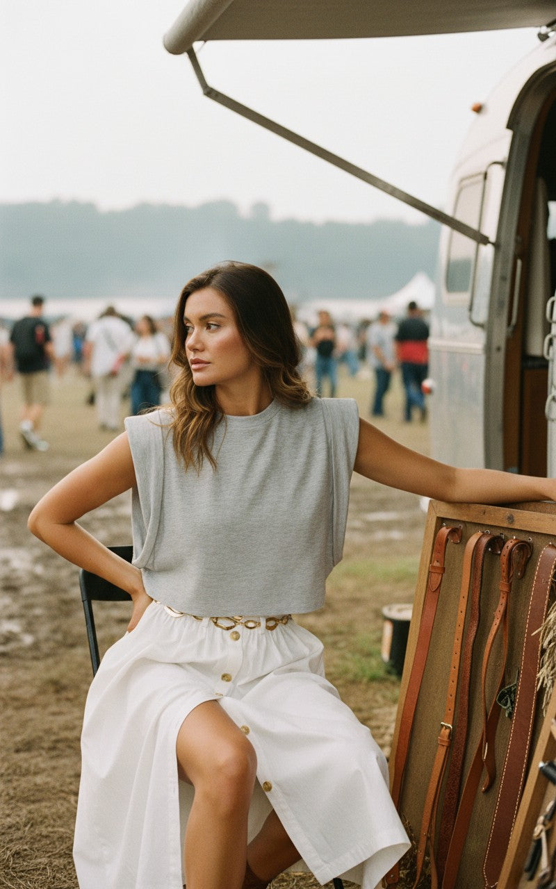 [AI-GEN] Sage The Label Chill Girl Crop Top