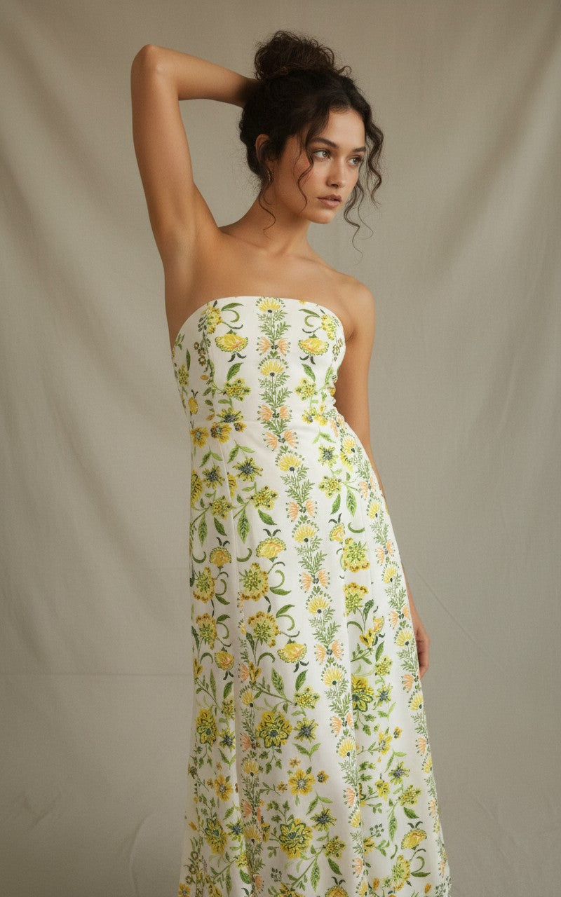 [AI-GEN] Sage the Label Dandelion Dreams Tube Maxi Dress
