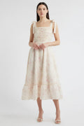 [AI-GEN] Zoe and Claire Printed Sleeveless Dress Embroidered