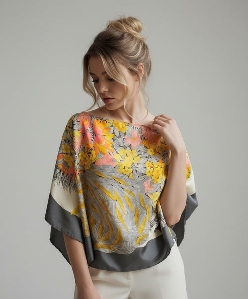 [AI-GEN] OOAK Silk Signed Ferragamo Scarf Top