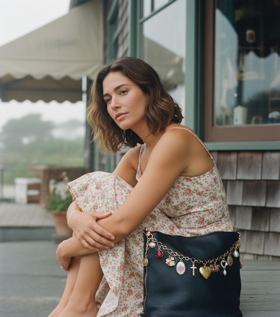 [AI-GEN] OOAK Vintage Cameo & Charms Purse Chain