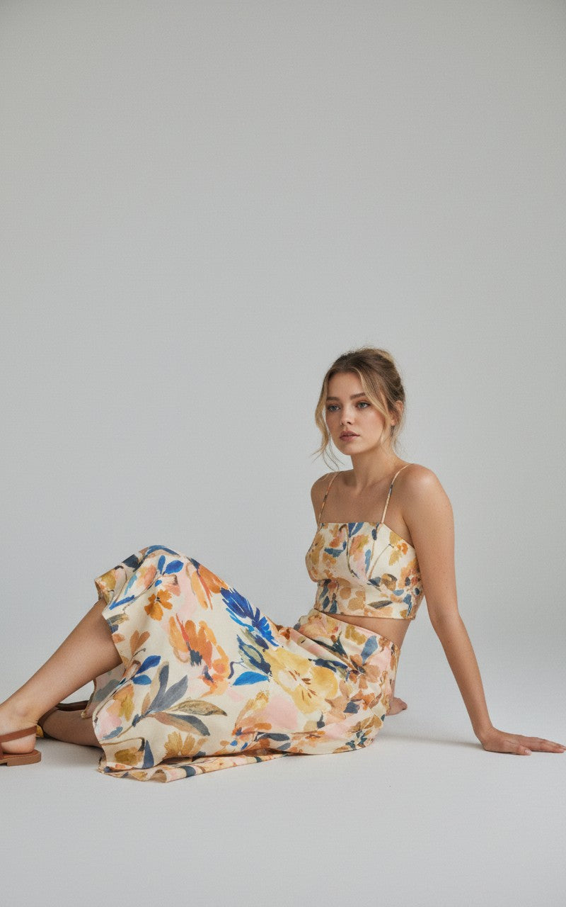 [AI-GEN] Sage the Label Mangrove Midi Skirt