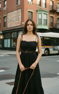 [AI-GEN] Sadie & Sage Night Bloom Pintuck Lace Midi Dress