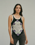 [AI-GEN] OOAK Crochet Trim Vintage Hanky Top