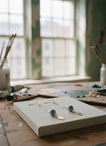 [AI-GEN] Handmade Blue Jasper and Chain Earrings