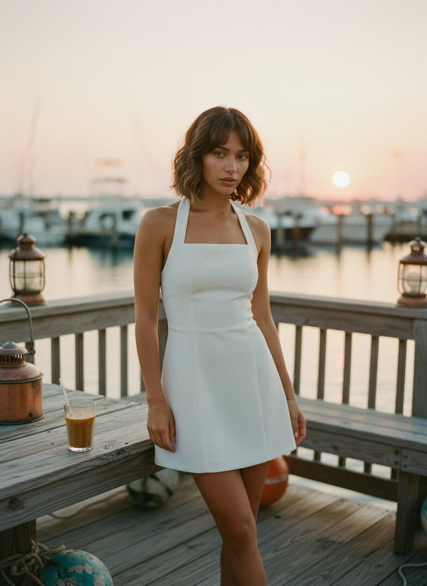 [AI-GEN] Halter Neck Mini Dress