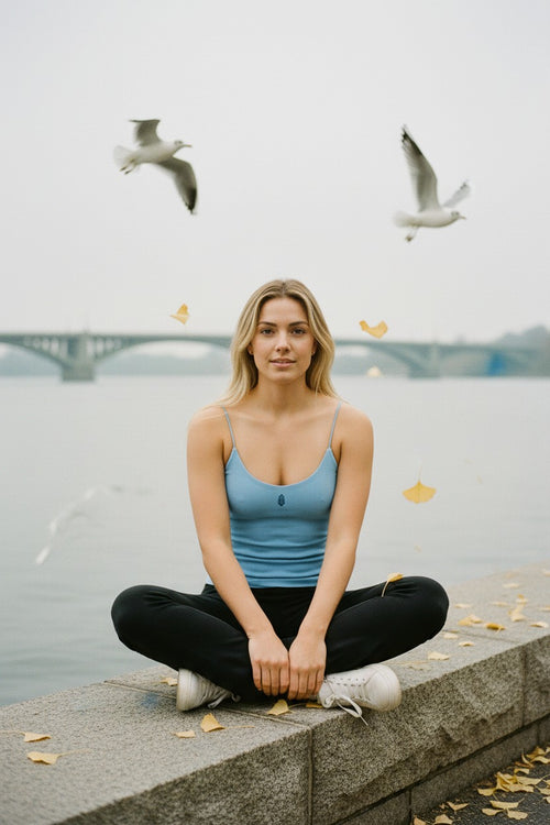 [AI-GEN] Free People Skinny Strap Logo Tank