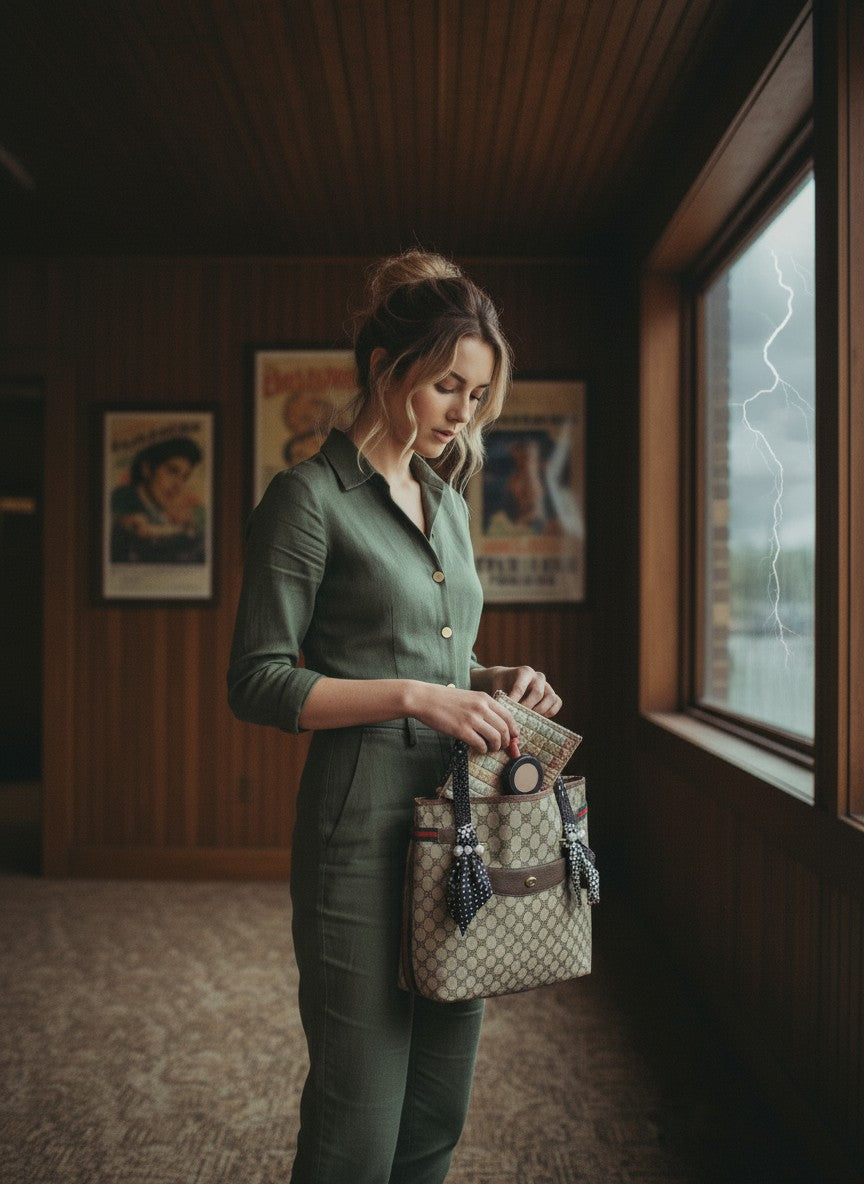 [AI-GEN] OOAK Authentic Vintage Dotted Handles Gucci Bag