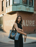 [AI-GEN] OOAK Denim Patched Vintage Gucci Bag