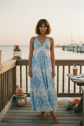 [AI-GEN] Surf Gypsy Bandana Printed Halter Maxi Dress