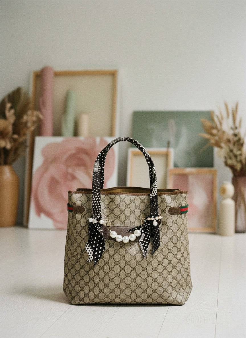 [AI-GEN] OOAK Authentic Vintage Dotted Handles Gucci Bag
